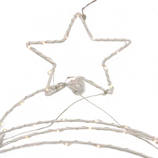 37" Pre-Lit LED Hanging Metal Wire Tree Decoration